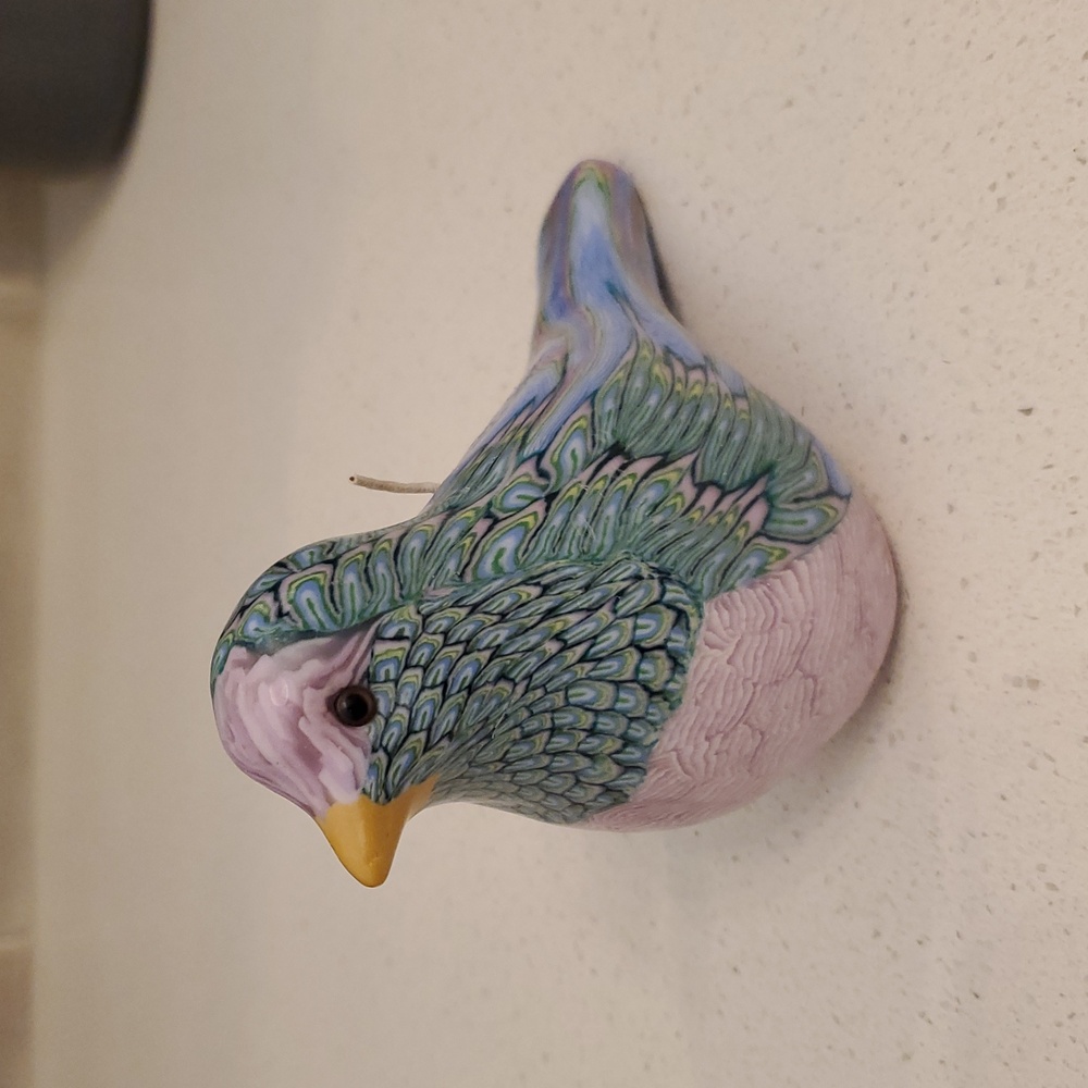 Handmade Vintage Rainbow Bird Candle - Picture 3 of 11